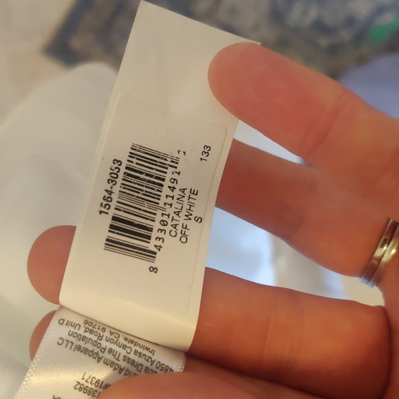 Dress The Population Catalina Fit & Flare V-Neck Sleeveless Crepe Dress White S - Picture 16 of 16